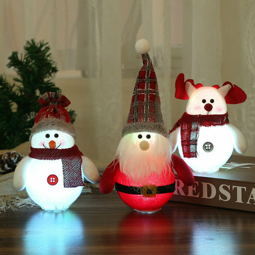 Decorazioni Natalizie LED – Babbo Natale, Pupazzo di Neve e Renna Luminosi