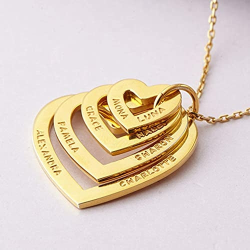Collana Personalizzata per Nonna con Cuori – Gioiello Nana Inciso a Mano